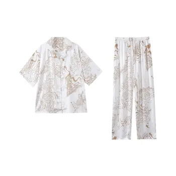 XUANZHITING Pajama Set Women's Light Coffee