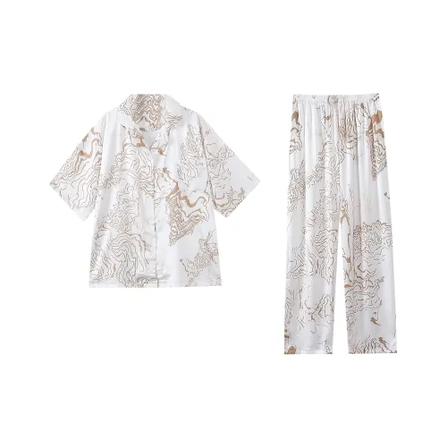 XUANZHITING Pajama Set Women's Light Coffee