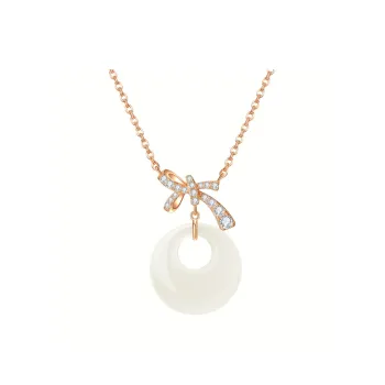 TIMEBOTTLE Chalcedony Collarbone Chain Women's