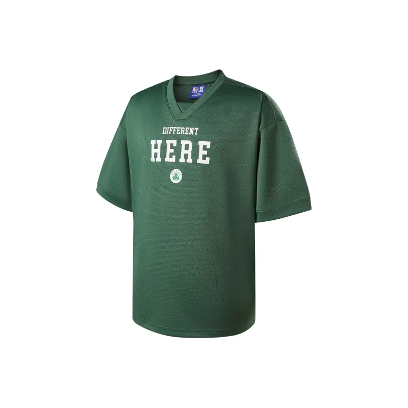 NBA Boston Celtics Team Culture Collection T Shirt Unisex Army Green-0