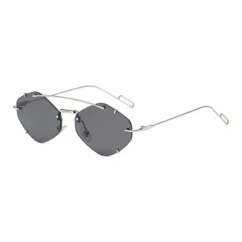 YUZHAOLIN TR/Memory Plastic Metal Irregular Shape Sunglasses Unisex