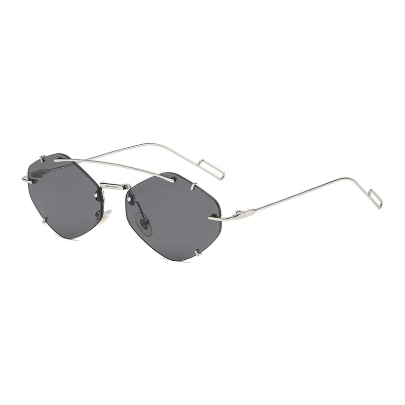 YUZHAOLIN TR/Memory Plastic Metal Irregular Shape Sunglasses Unisex-0