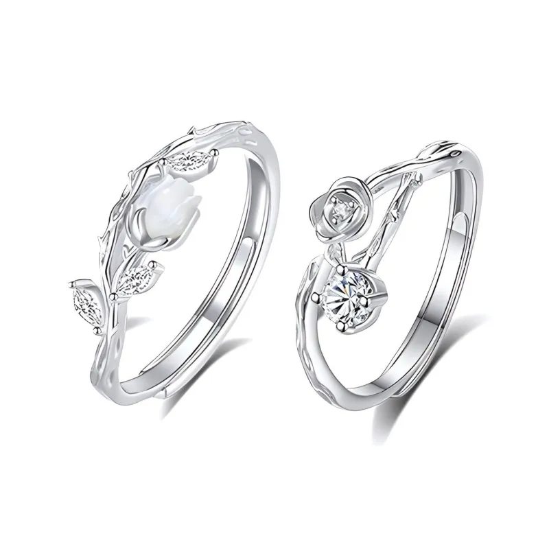 CLARKIA FLOWER S999 Fine Silver Rings Women's-0