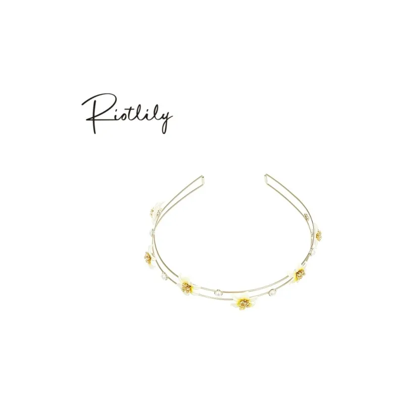 RiotLILY Artificial Pearl Headbands Women's-1