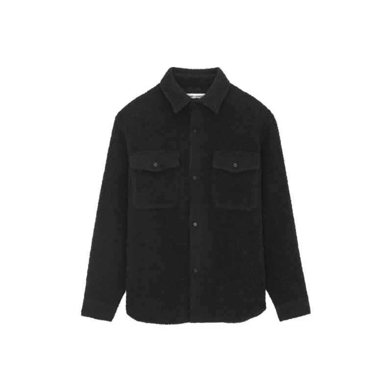SAINT LAURENT Buttoned Long Sleeved Overshirt-0