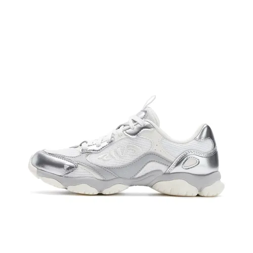 FILA FLUID 6 ST Cat Paw Shoes Anti Slip Wear Resistant Low Top Chunky Sneakers Women's Gray White
