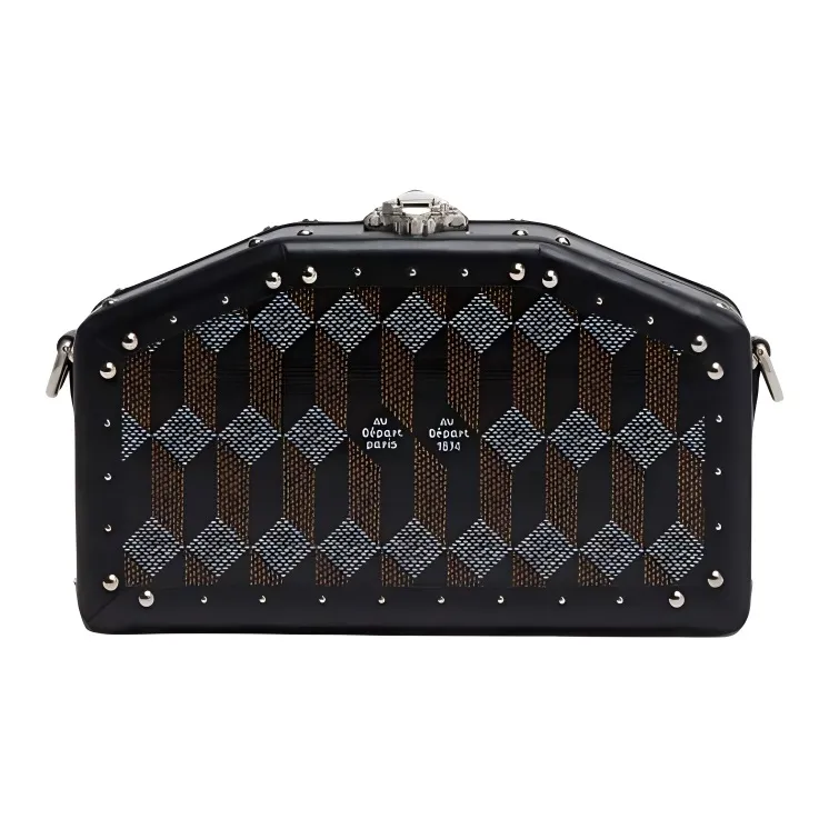 AU DEPART Coated Canvas, Cow Leather, Cotton Metal, Leather Clutch Nano Women's Black-2