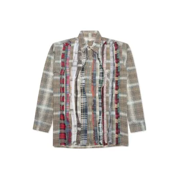 Needles Flannel Shirt 7 Cuts Wide Reflection Shirt