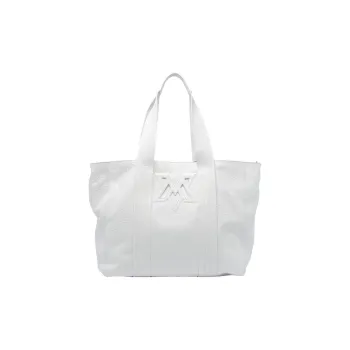 Vic Matie Calfskin Tote Bag, Shopping Bag, Shoulder Bag, Handbag Women's White