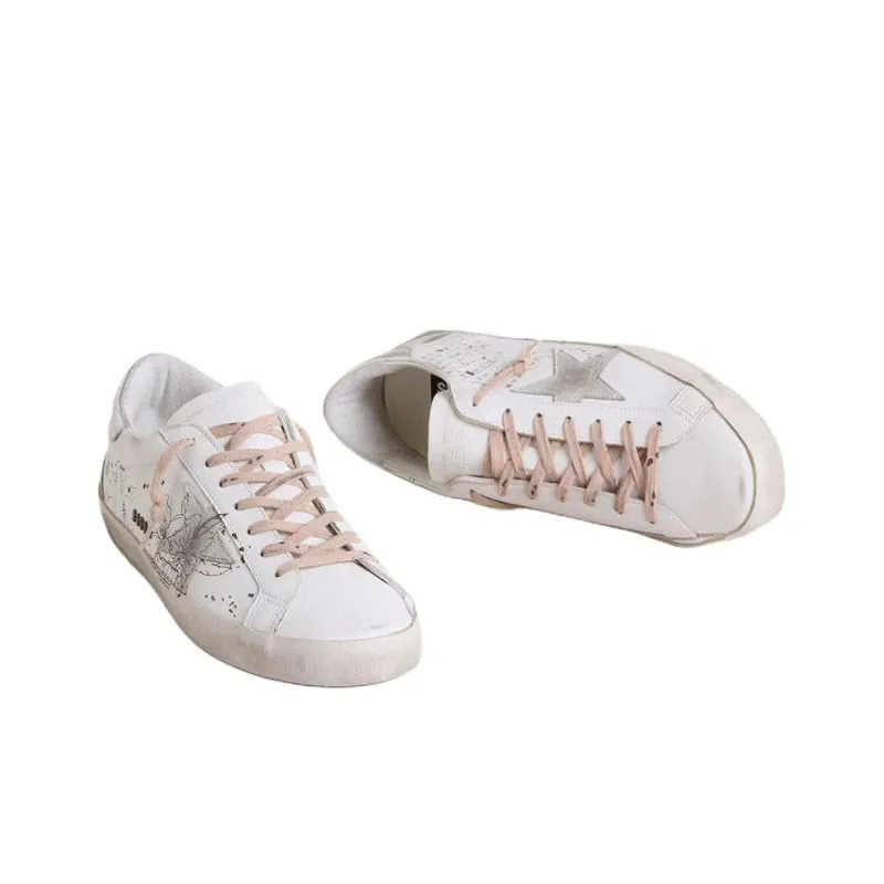 YIYANGQIANXI x Golden Goose Super Star Low Top Skateboard Shoes Women's Gray-2