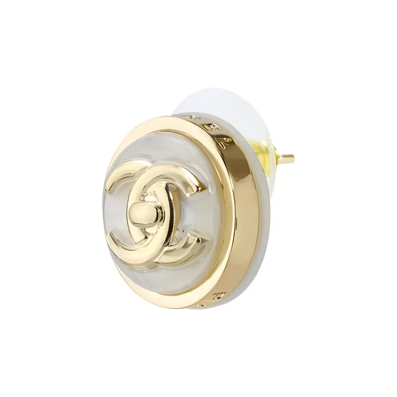 CHANEL Gold Plated Stud Earrings Women's Gold-1