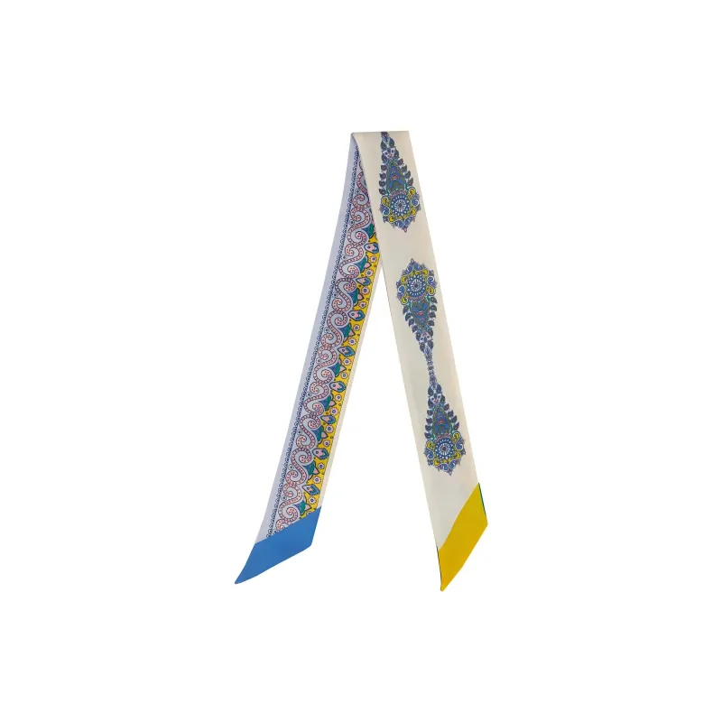 ETRO Paisley Printed Satin Scarf-0