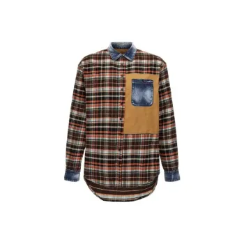 DSQUARED2 Denim details Check pattern Shirt