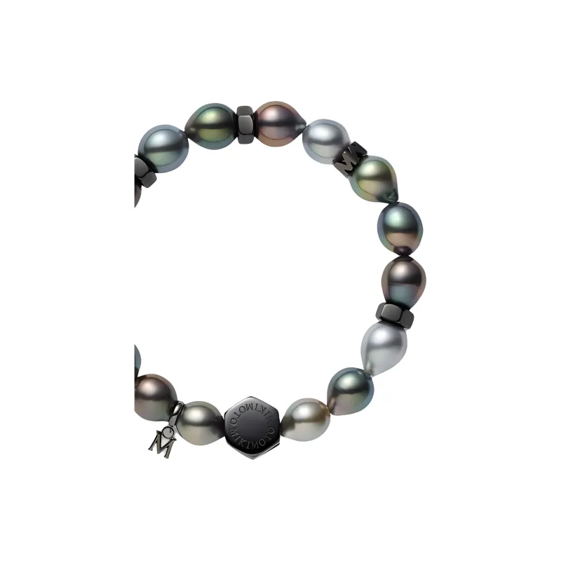 MIKIMOTO Pearl Elastic Thread Polyester Metal Bracelets Unisex Multicolor-2