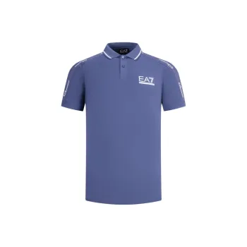 EMPORIO ARMANI EA7 SS24 Polo Shirt Men's Royal Blue