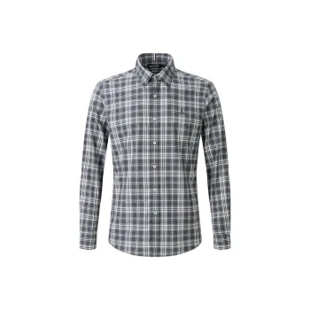 NAVIGARE Shirt Men's Dark Stone Gray/White