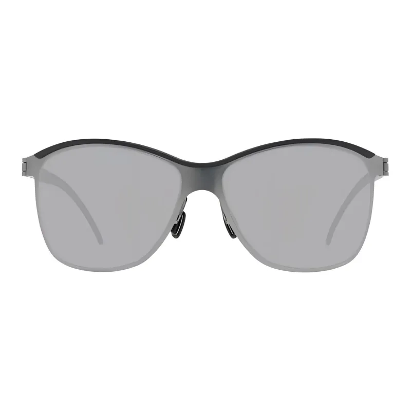 Mercedes Benz Metal Irregular Shape Sunglasses Men's Silver-1