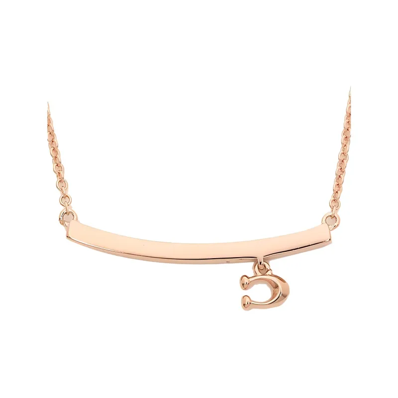 COACH Plated Brass Necklaces Women's Rose Gold-2