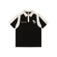 Black with Buttoned Design