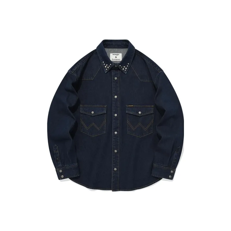 Wrangler X COVERNAT Shirts Unisex Blue-0