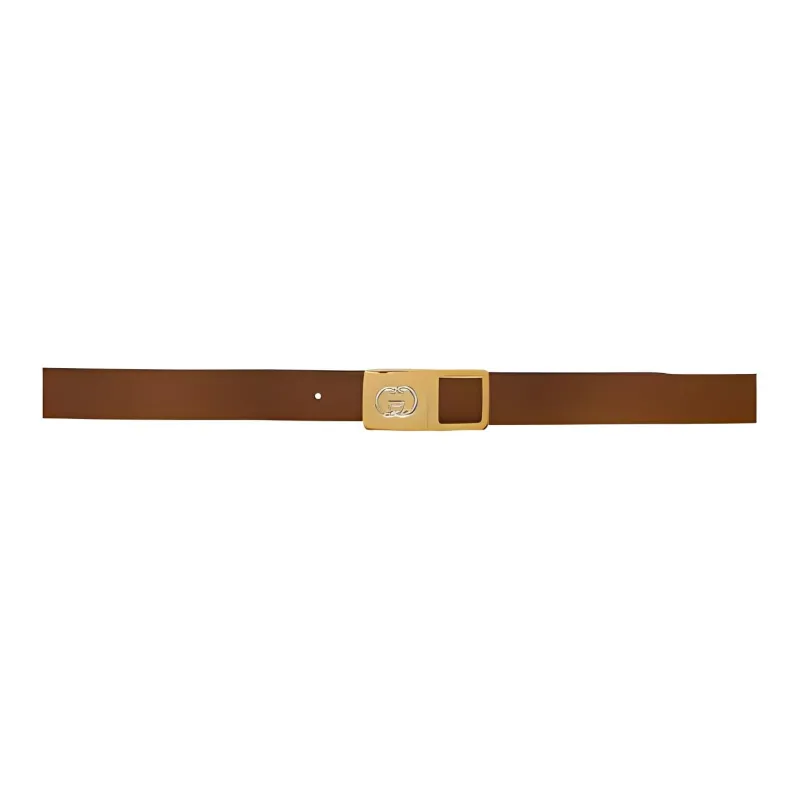 GUCCI Genuine Leather Leather Belts Men's Brown --0