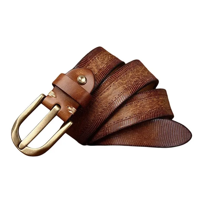 JEANSWEST Cow Leather Belts Men's 3.8CM-12