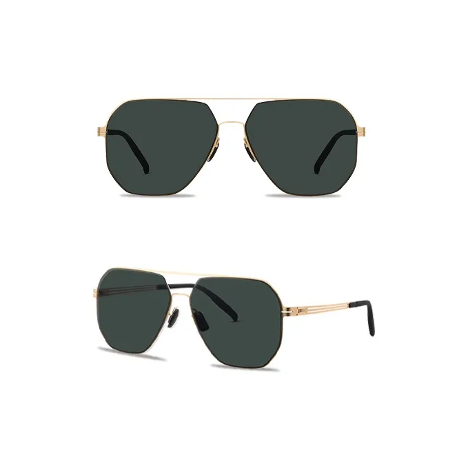 MARJAKURKI Metal Aviator Sunglasses Unisex-2