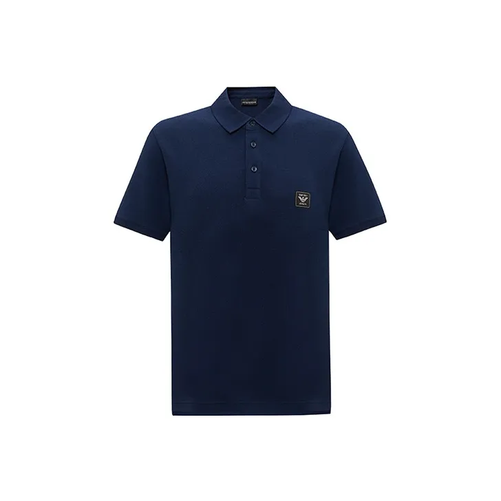 EMPORIO ARMANI SS24 Polo Shirt Men's Navy Blue-0