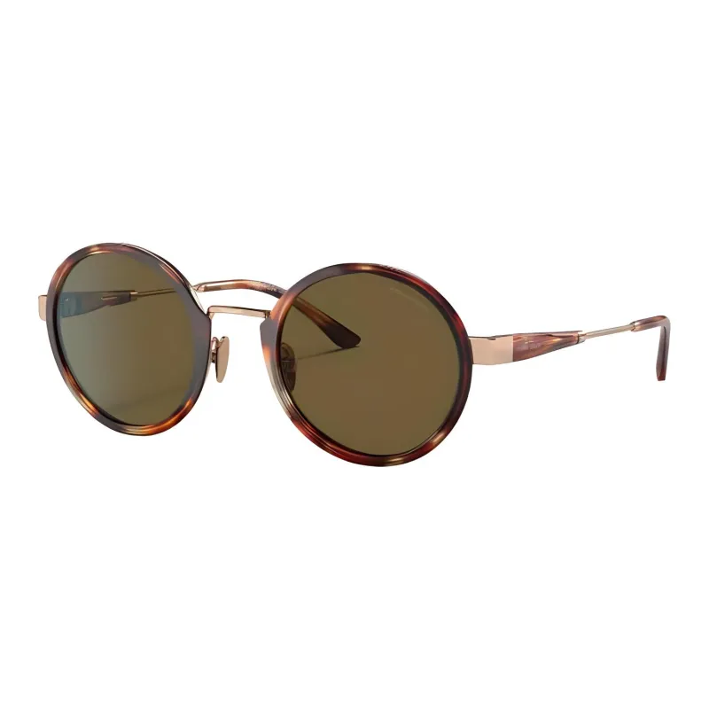 GIORGIO ARMANI Metal Round Sunglasses Women's Tortoiseshell-0