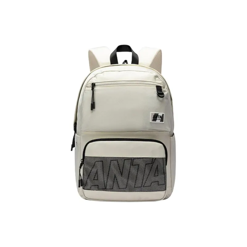 CHAOJIANTA Nylon Backpack Unisex Light Beige White-0