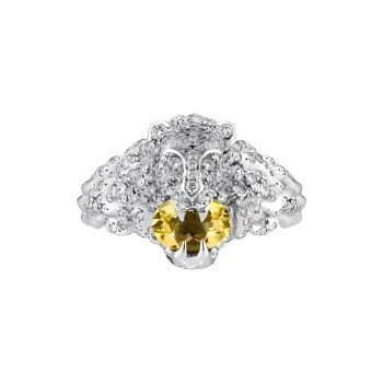 GUCCI Diamond Rings Unisex Silver