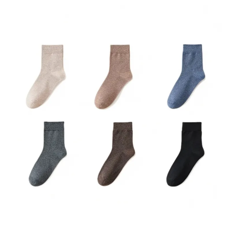 H YXIANG Mid Calf Socks Unisex 6 Pack-12