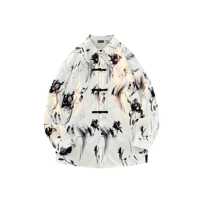 FA2LO Shirts Unisex Ink Wash Lotus-0