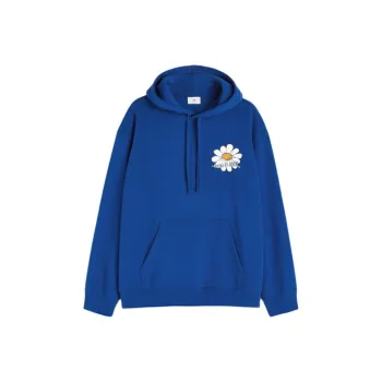 H&M Sweatshirt Unisex Bright Blue/flowers