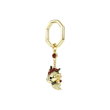 Swarovski Ceramic Keychains Unisex Gold