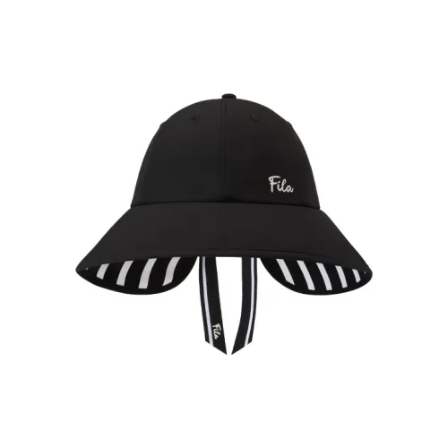 FILA FUSION Polyester Bucket Hats Women's Pitch Black