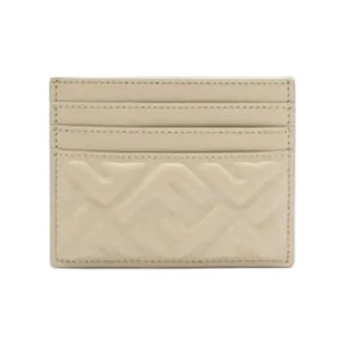 FENDI Sheepskin Card Holder Women's Light Gold