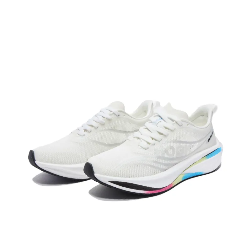 HOGK Running Shoes Unisex Low Top Aurora White-2