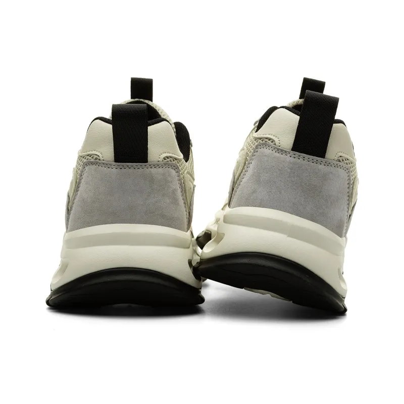 JEEP SPIRIT Cushioning, Slip Resistant, Abrasion Resistant, Breathable Low Top Chunky Sneakers Men's Moon Dust Gray-4