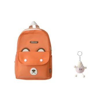 URBAN FOREST Nylon Backpack Unisex Orange/Khaki/Blue/Pink/Black