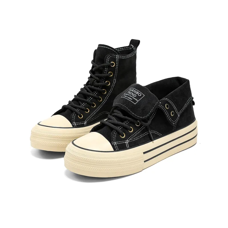 ROBINHOOD Anti Slip And Wear Resistant Lightweight Height Increasing High Top Canvas Shoes Unisex Box-2