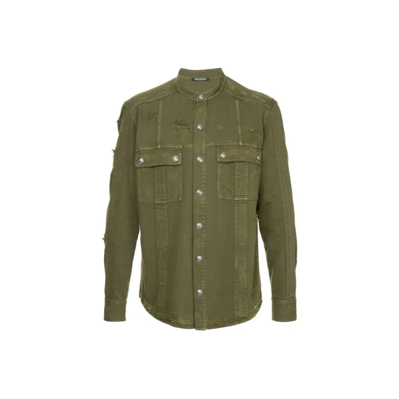 BALMAIN Shirts Men Green-0