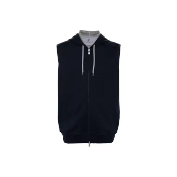 Brunello Cucinelli Drawstring Sleeveless Hoodie