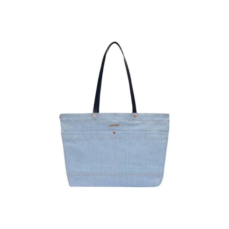 Levi's Denim Tote Bag, Shopping Bag, Shoulder Bag, Handbag Women's Blue White-0
