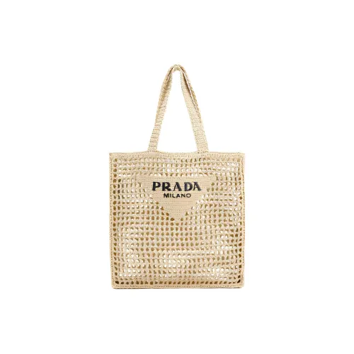 PRADA zipped One Shoulder Handbag Men's Nude/Neutral Color