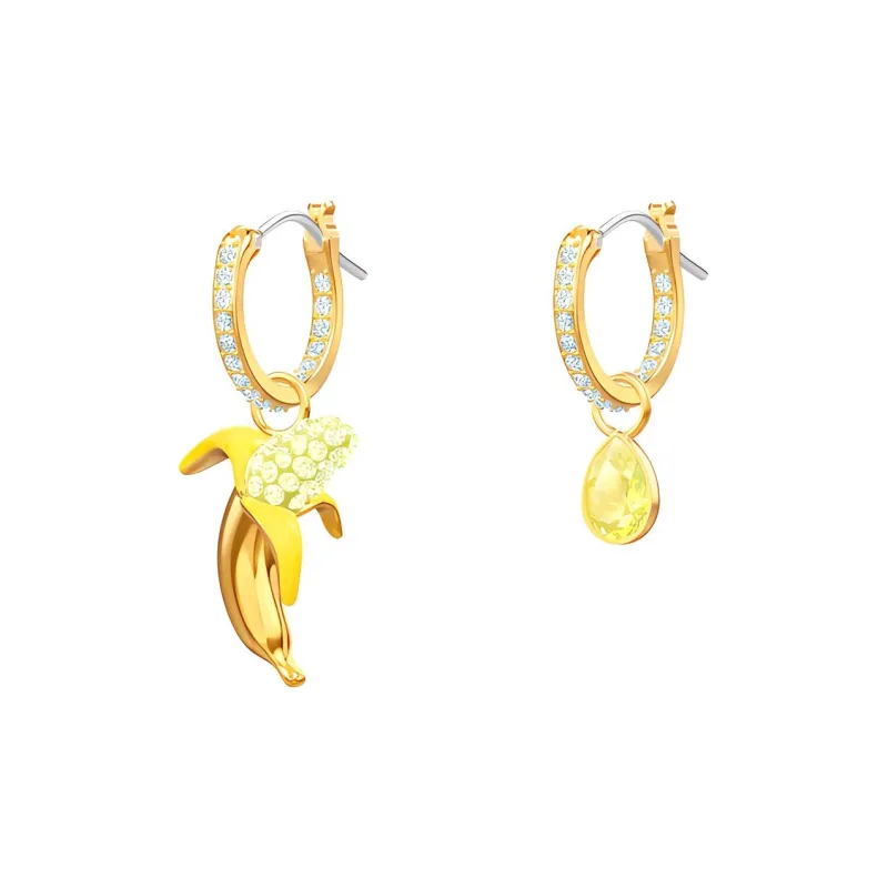 Swarovski No Regrets Earrings Women's Gold Plated-1
