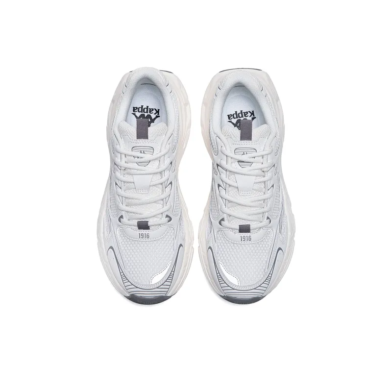 Kappa Hydrogen Track Anti Slip Wear Resistant Low Top Running Shoes Unisex White Gray-3