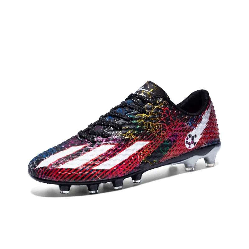 DOUBLE STAR 88 Breathable Lightweight Soccer Shoes Men's Black Silver-80