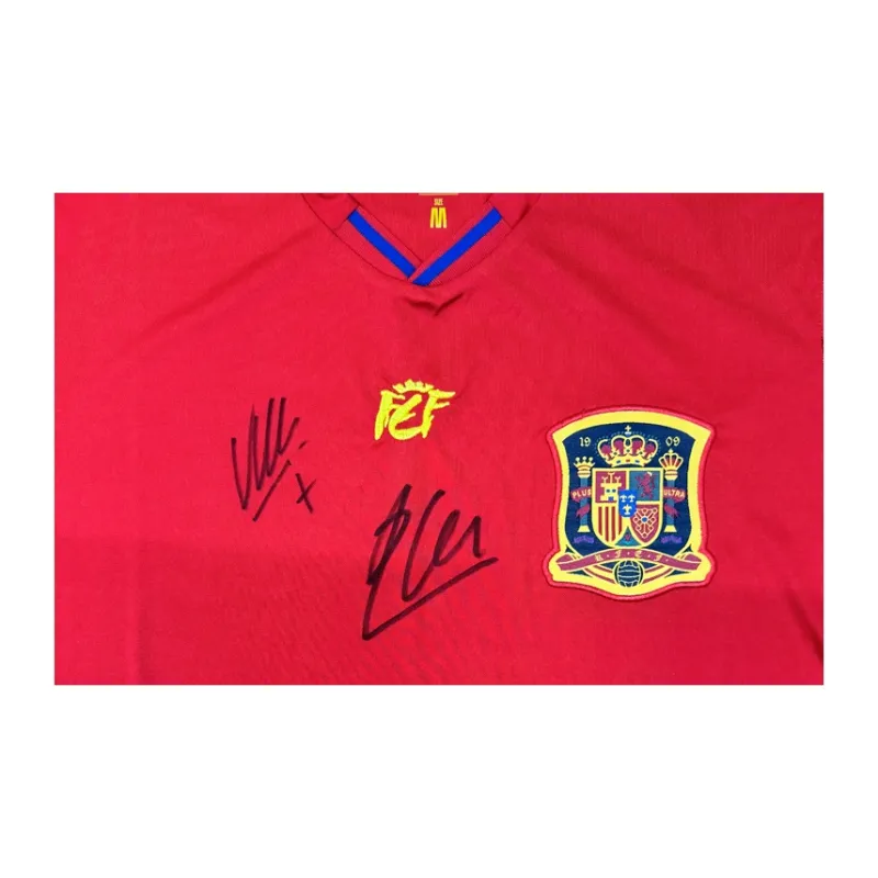 Three For Spanish National Team Jersey Icons Certificate, Deluxe Mounting, Outer Frame Approx. 65x85cm Unisex-3