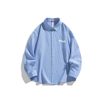MIIOW Trend Party Series Shirt Unisex Blue White Stripes